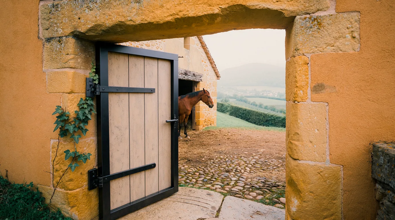 Entrée, Matthieu Traglio, centre équestre à Vonnas